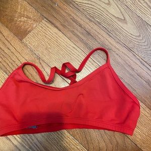 Jolyn red bathing suit top